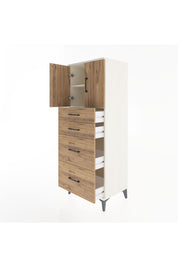 Hyperion Dolap 2 Raflı 4 Çekmeceli 2 Kapaklı 60x44x163 - S53M065V3B