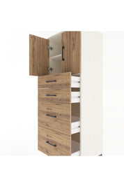 Hyperion Dolap 2 Raflı 4 Çekmeceli 2 Kapaklı 60x44x163 - S53M065V3B