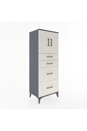 Hyperion Dolap 2 Raflı 4 Çekmeceli 2 Kapaklı 60x44x163 - S53M065V4B