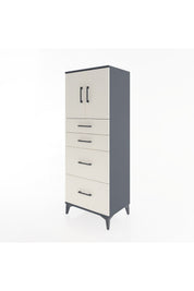 Hyperion Dolap 2 Raflı 4 Çekmeceli 2 Kapaklı 60x44x163 - S53M065V4B