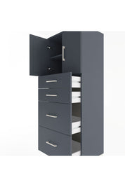Hyperion Dolap 2 Raflı 4 Çekmeceli 2 Kapaklı 60x44x163 - S53M065V5B