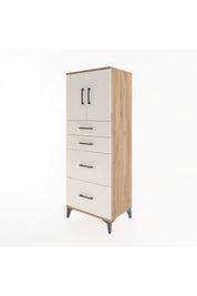 Hyperion Dolap 2 Raflı 4 Çekmeceli 2 Kapaklı 60x44x163 - S53M065V7B