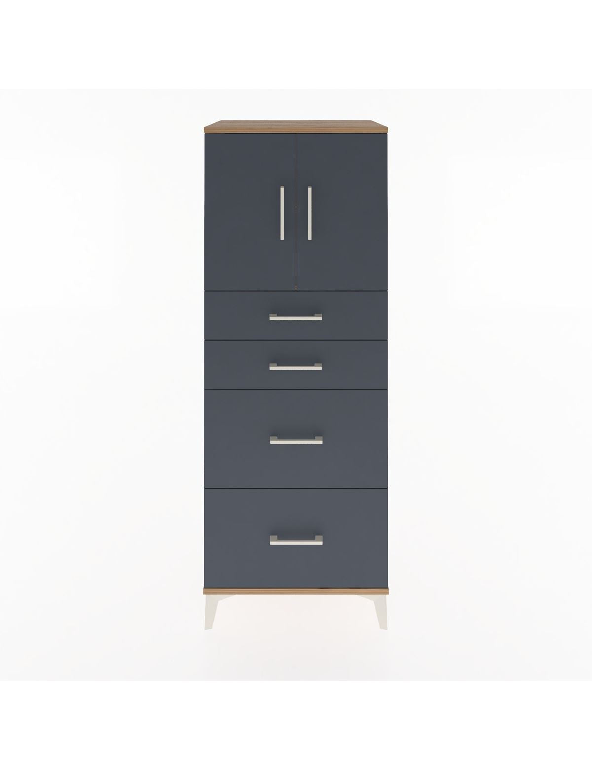 Hyperion Dolap 2 Raflı 4 Çekmeceli 2 Kapaklı 60x44x163 - S53M065V8B