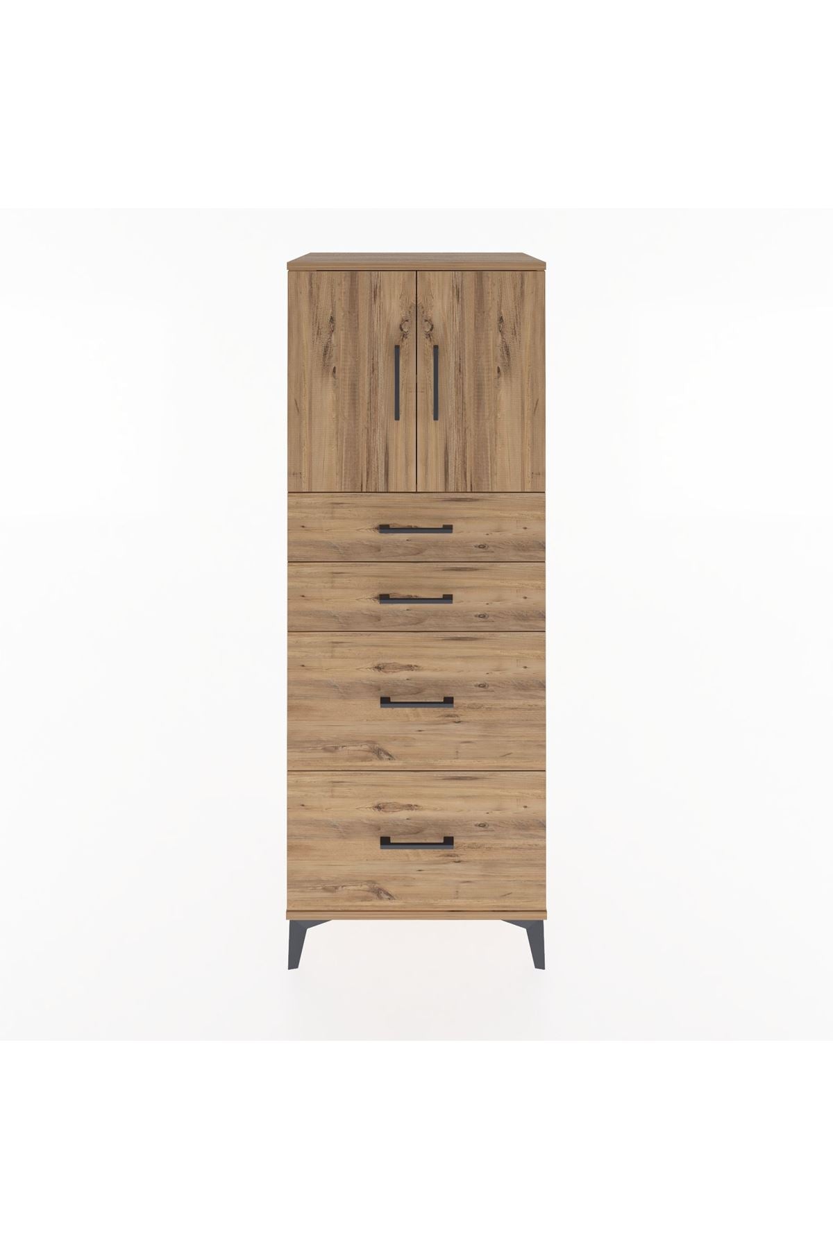 Hyperion Dolap 2 Raflı 4 Çekmeceli 2 Kapaklı 60x44x163 - S53M065V9B