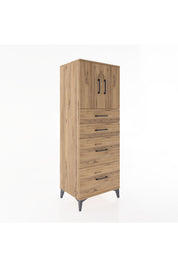 Hyperion Dolap 2 Raflı 4 Çekmeceli 2 Kapaklı 60x44x163 - S53M065V9B