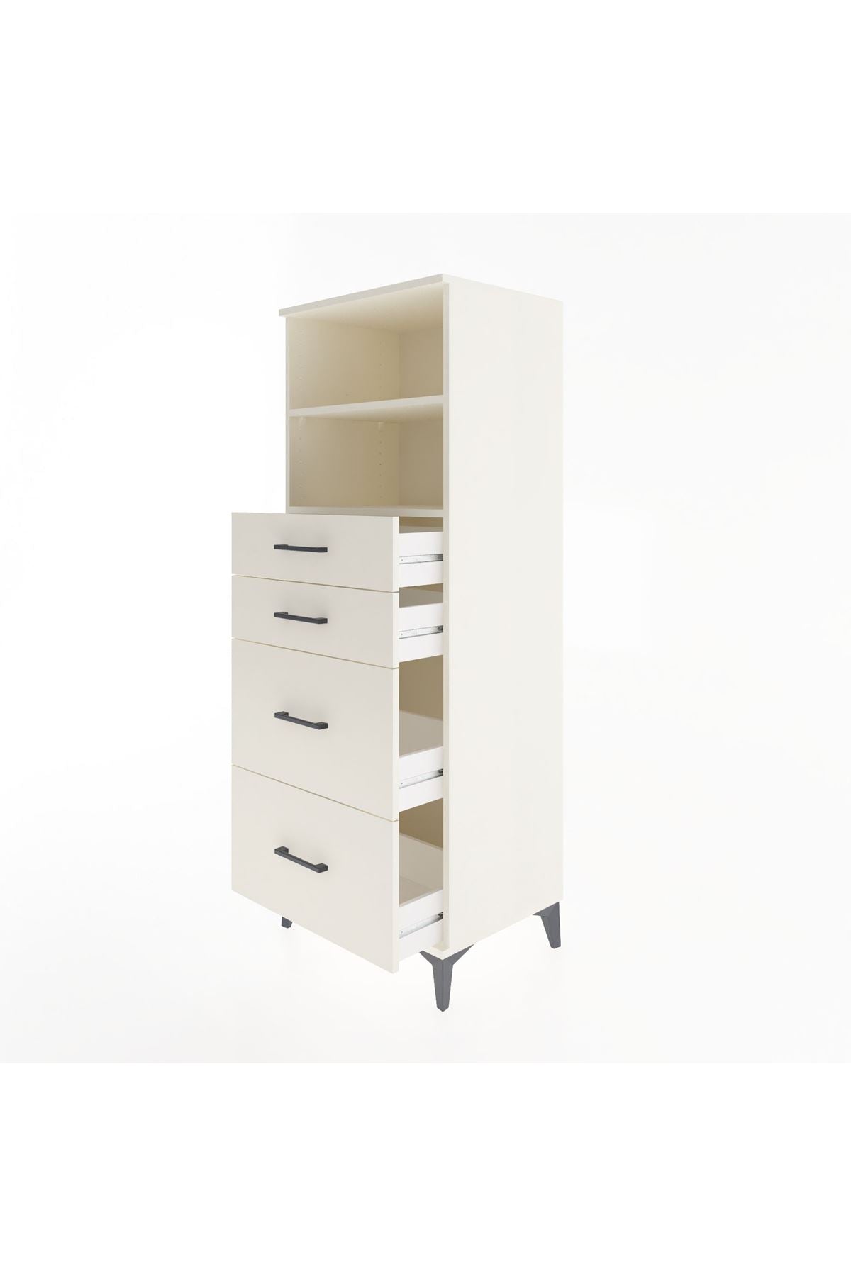 Hyperion Dolap 2 Raflı 4 Çekmeceli 60x44x163 - S53M066V1B