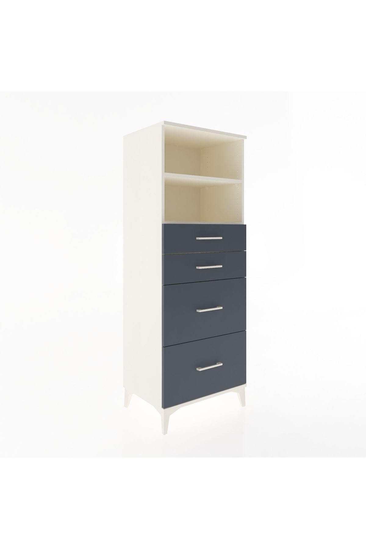 Hyperion Dolap 2 Raflı 4 Çekmeceli 60x44x163 - S53M066V2B