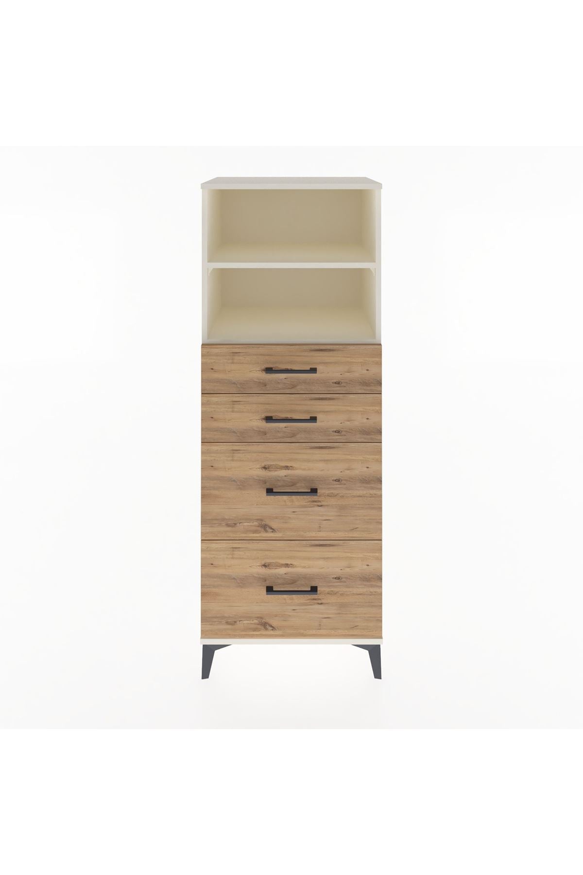 Hyperion Dolap 2 Raflı 4 Çekmeceli 60x44x163 - S53M066V3B