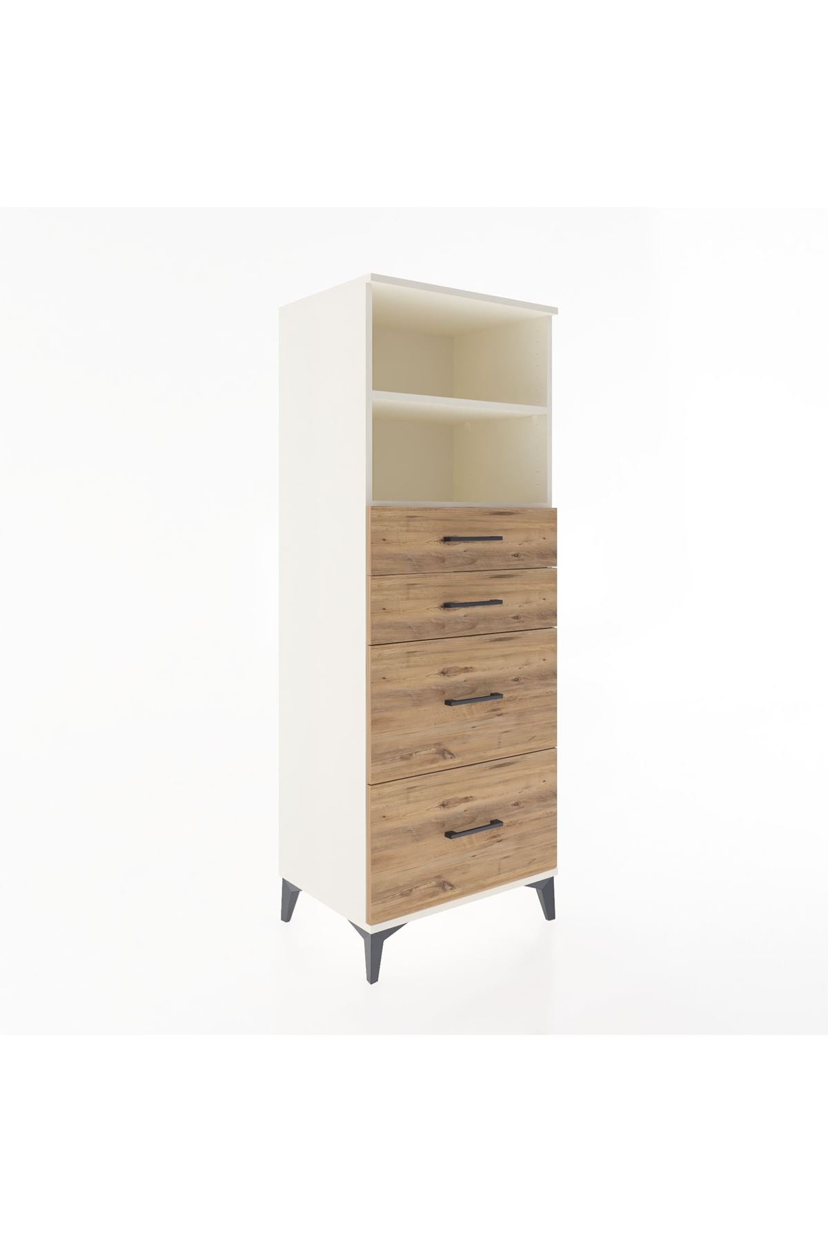 Hyperion Dolap 2 Raflı 4 Çekmeceli 60x44x163 - S53M066V3B
