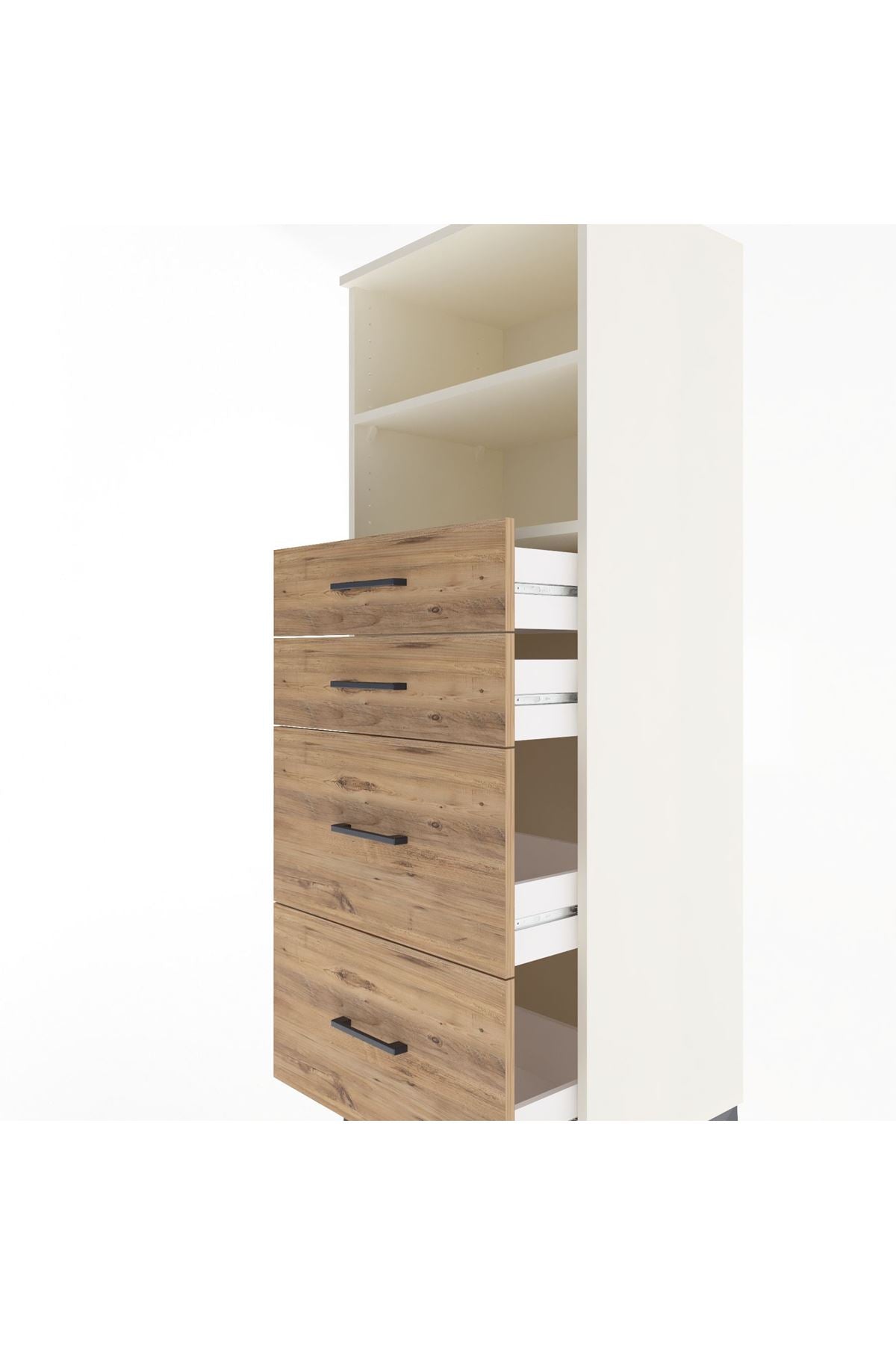 Hyperion Dolap 2 Raflı 4 Çekmeceli 60x44x163 - S53M066V3B