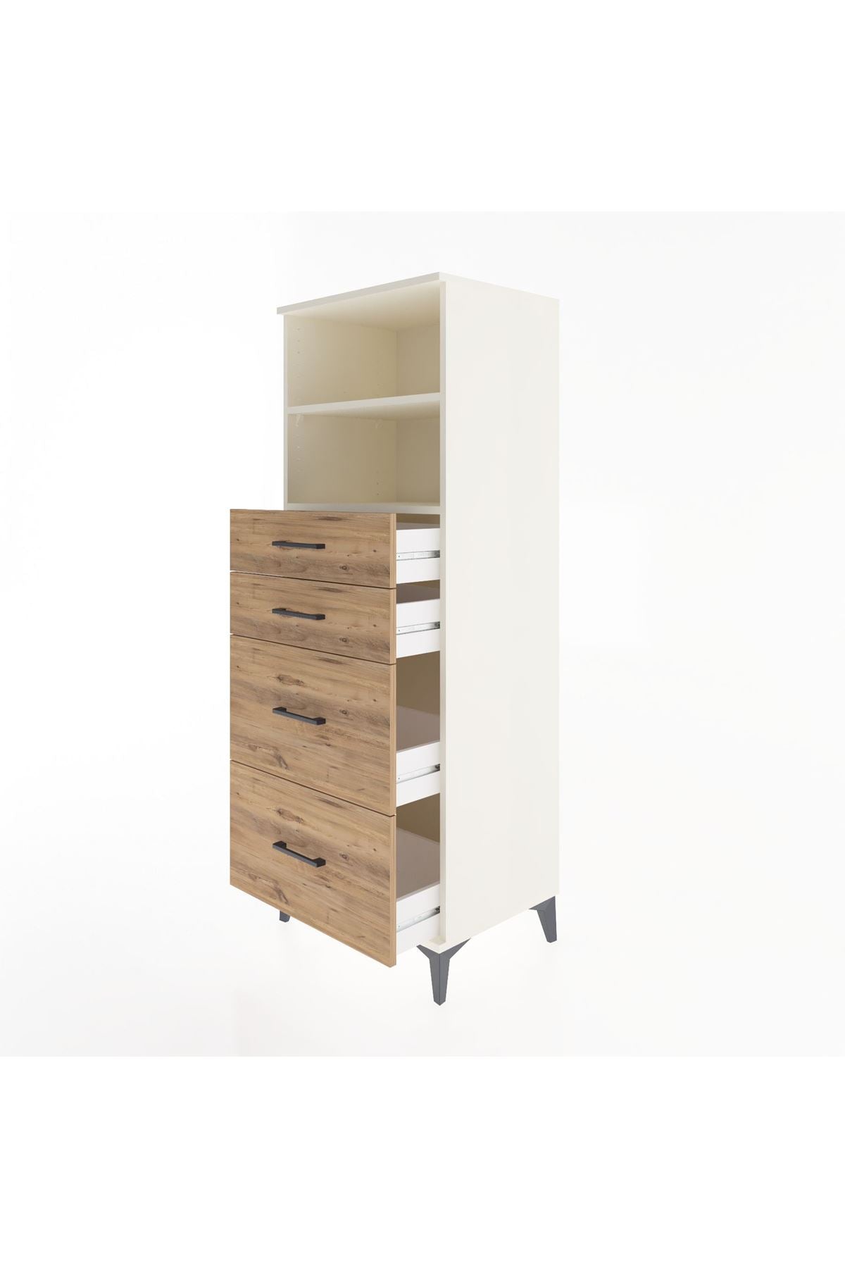 Hyperion Dolap 2 Raflı 4 Çekmeceli 60x44x163 - S53M066V3B