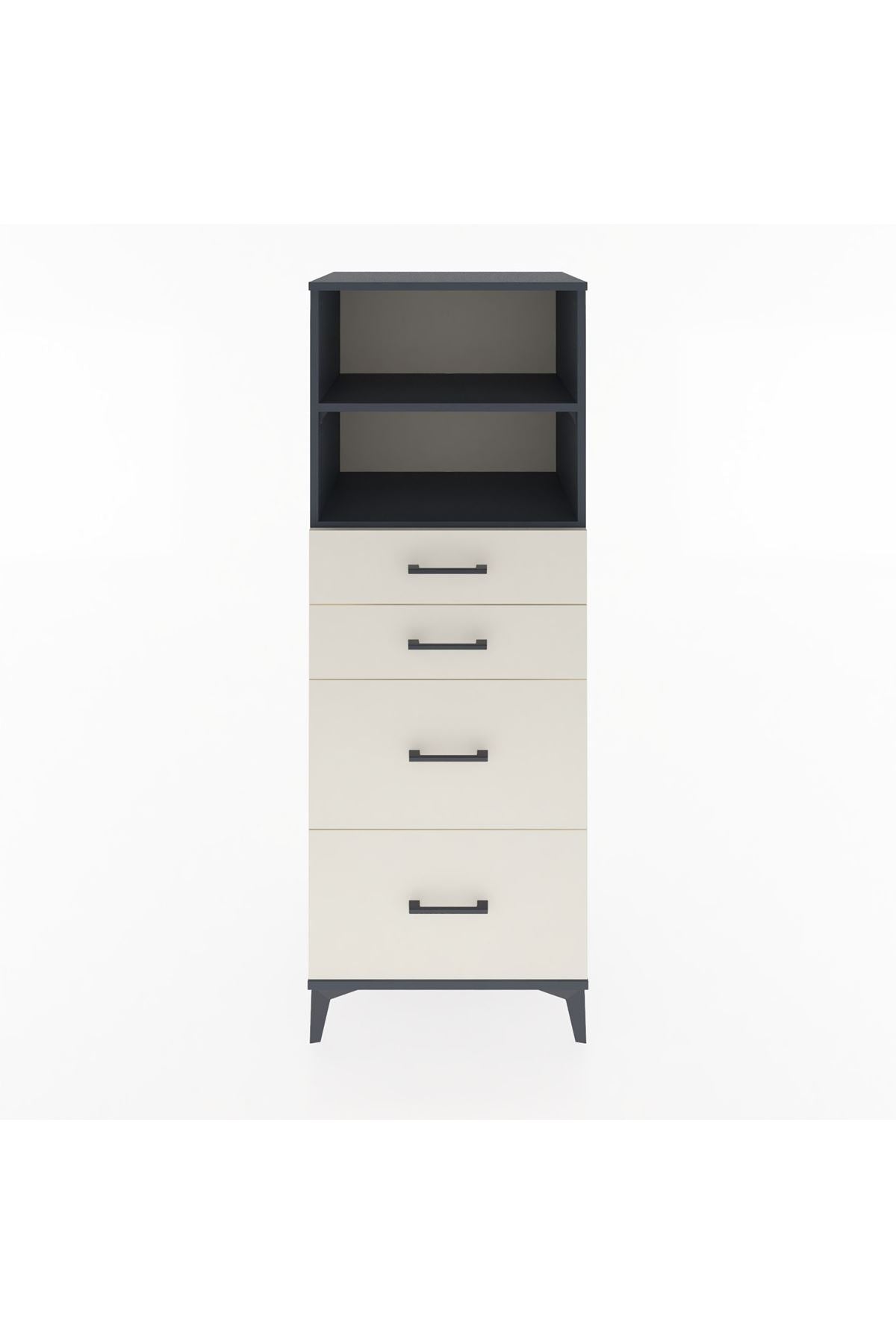 Hyperion Dolap 2 Raflı 4 Çekmeceli 60x44x163 - S53M066V4B