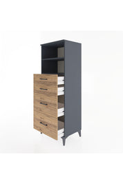 Hyperion Dolap 2 Raflı 4 Çekmeceli 60x44x163 - S53M066V6B
