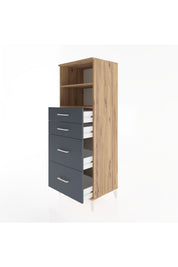 Hyperion Dolap 2 Raflı 4 Çekmeceli 60x44x163 - S53M066V8B