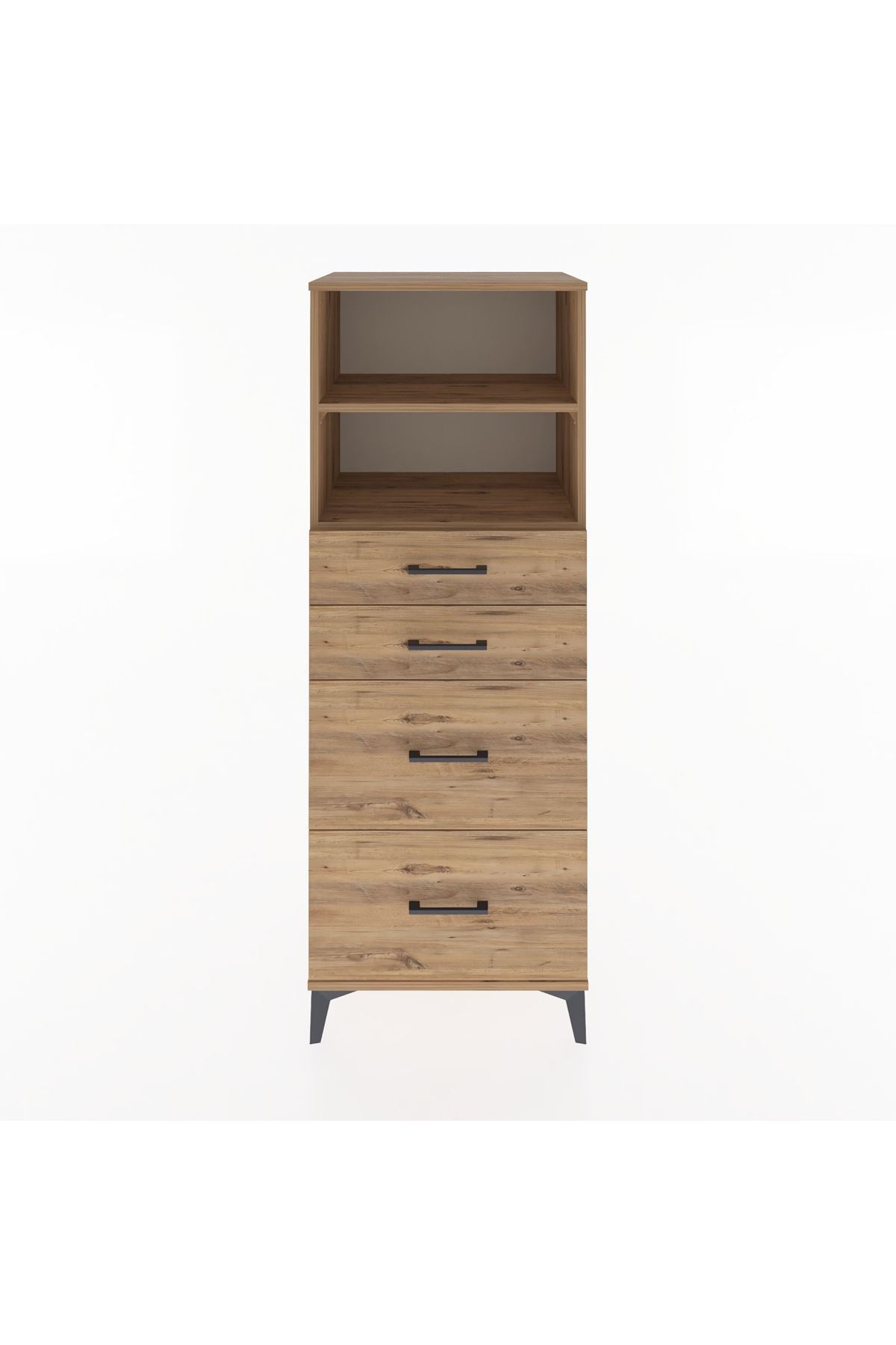 Hyperion Dolap 2 Raflı 4 Çekmeceli 60x44x163 - S53M066V9B