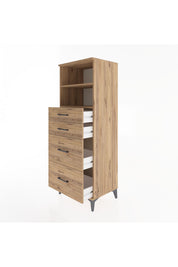 Hyperion Dolap 2 Raflı 4 Çekmeceli 60x44x163 - S53M066V9B