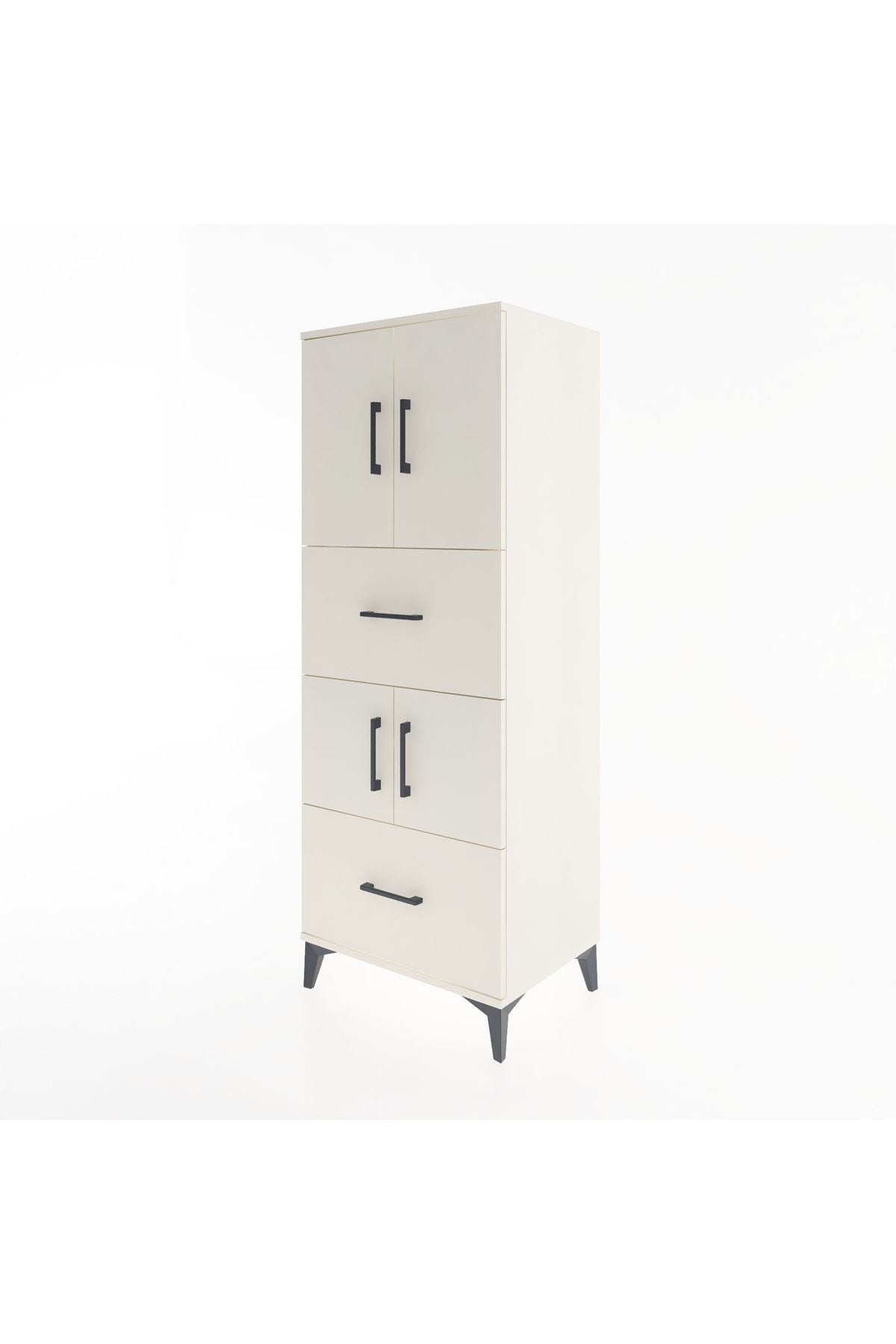 Hyperion Dolap 3 Raflı 2 Çekmeceli 4 Kapaklı 60x44x163 - S53M067V1B