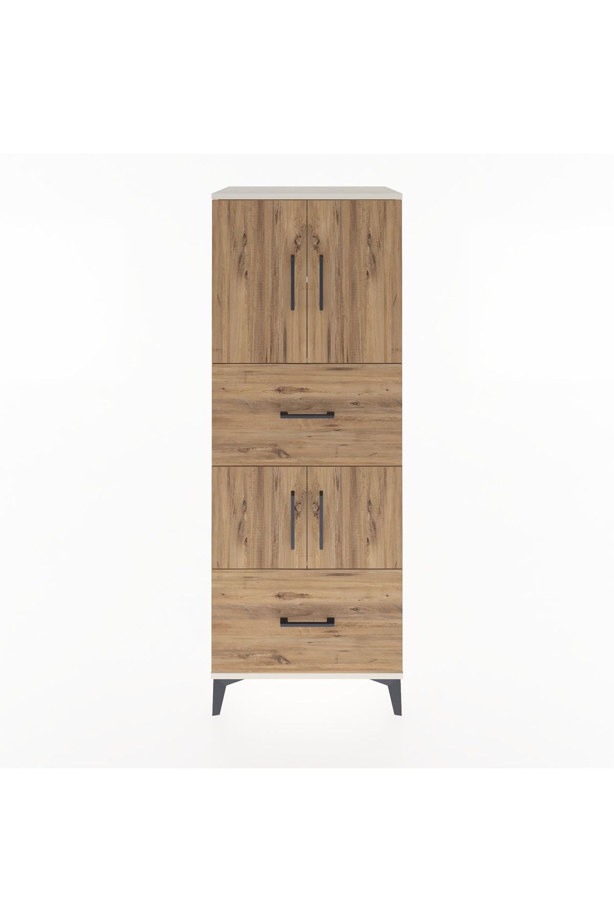 Hyperion Dolap 3 Raflı 2 Çekmeceli 4 Kapaklı 60x44x163 - S53M067V3B