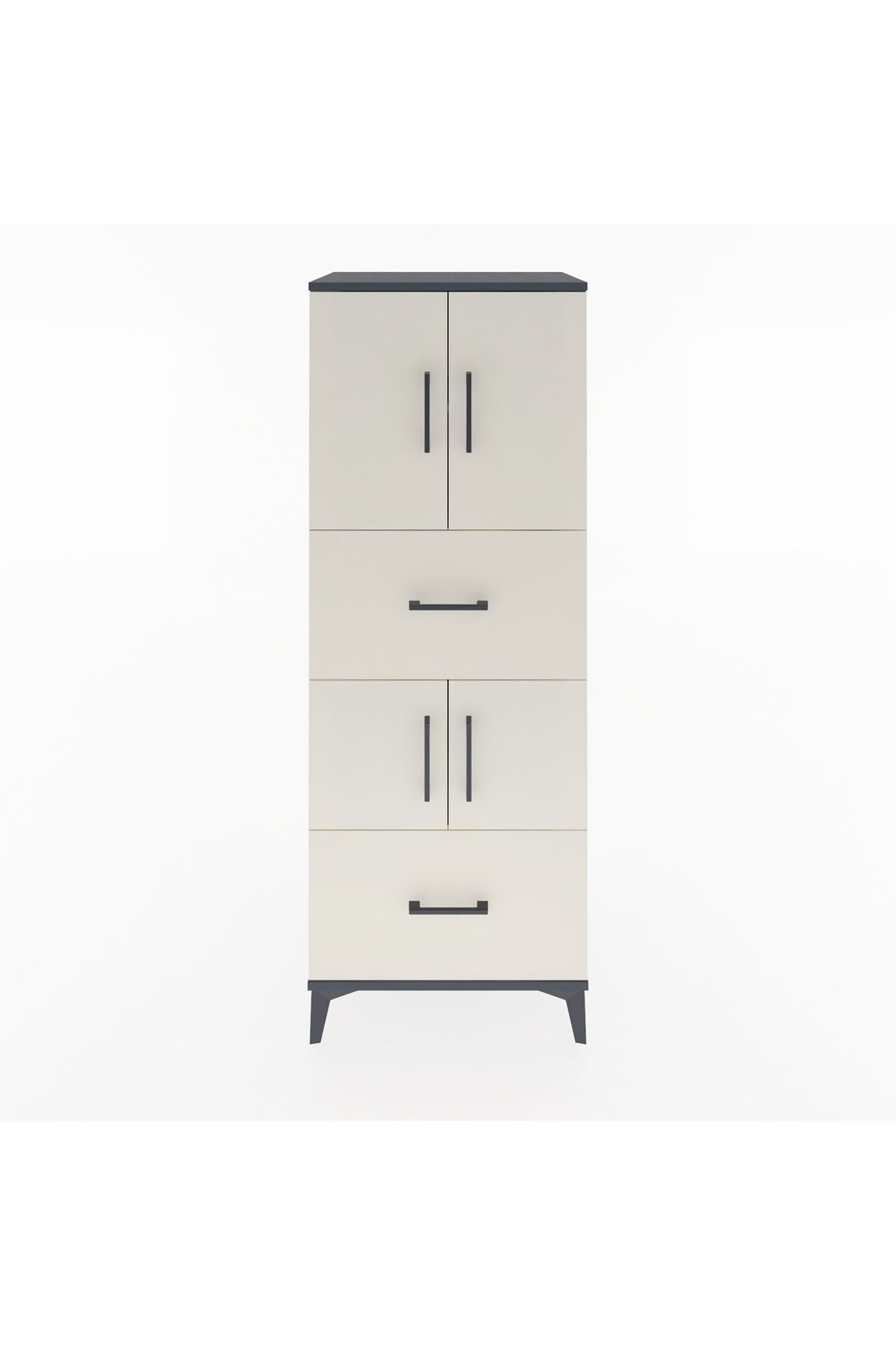 Hyperion Dolap 3 Raflı 2 Çekmeceli 4 Kapaklı 60x44x163 - S53M067V4B
