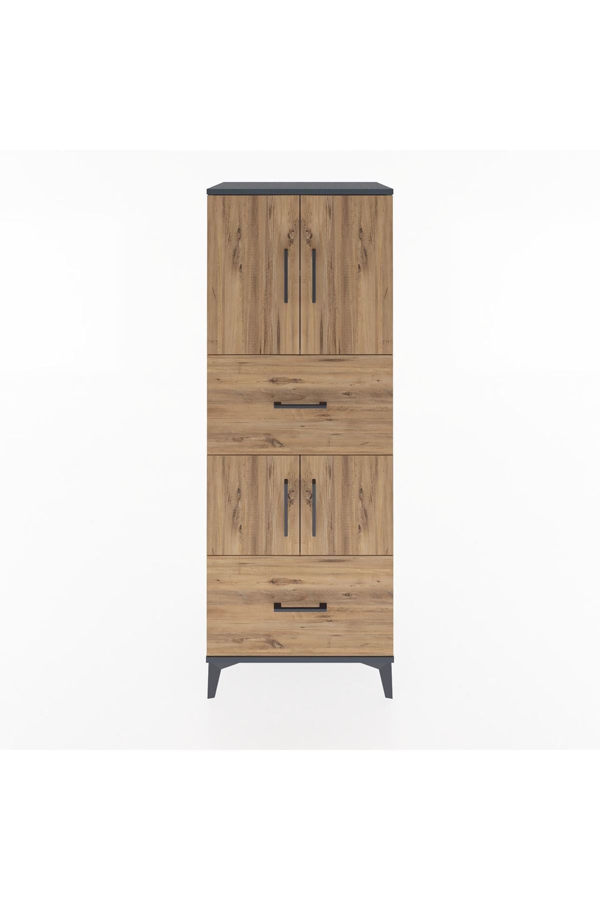 Hyperion Dolap 3 Raflı 2 Çekmeceli 4 Kapaklı 60x44x163 - S53M067V6B