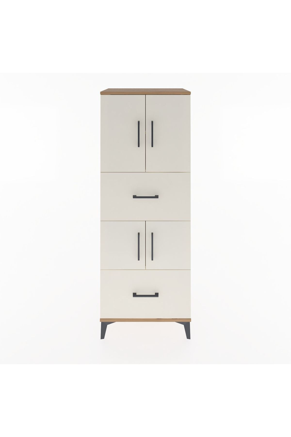 Hyperion Dolap 3 Raflı 2 Çekmeceli 4 Kapaklı 60x44x163 - S53M067V7B