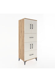 Hyperion Dolap 3 Raflı 2 Çekmeceli 4 Kapaklı 60x44x163 - S53M067V7B