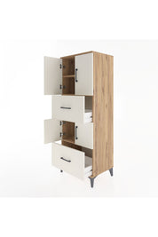 Hyperion Dolap 3 Raflı 2 Çekmeceli 4 Kapaklı 60x44x163 - S53M067V7B
