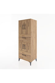 Hyperion Dolap 3 Raflı 2 Çekmeceli 4 Kapaklı 60x44x163 - S53M067V9B