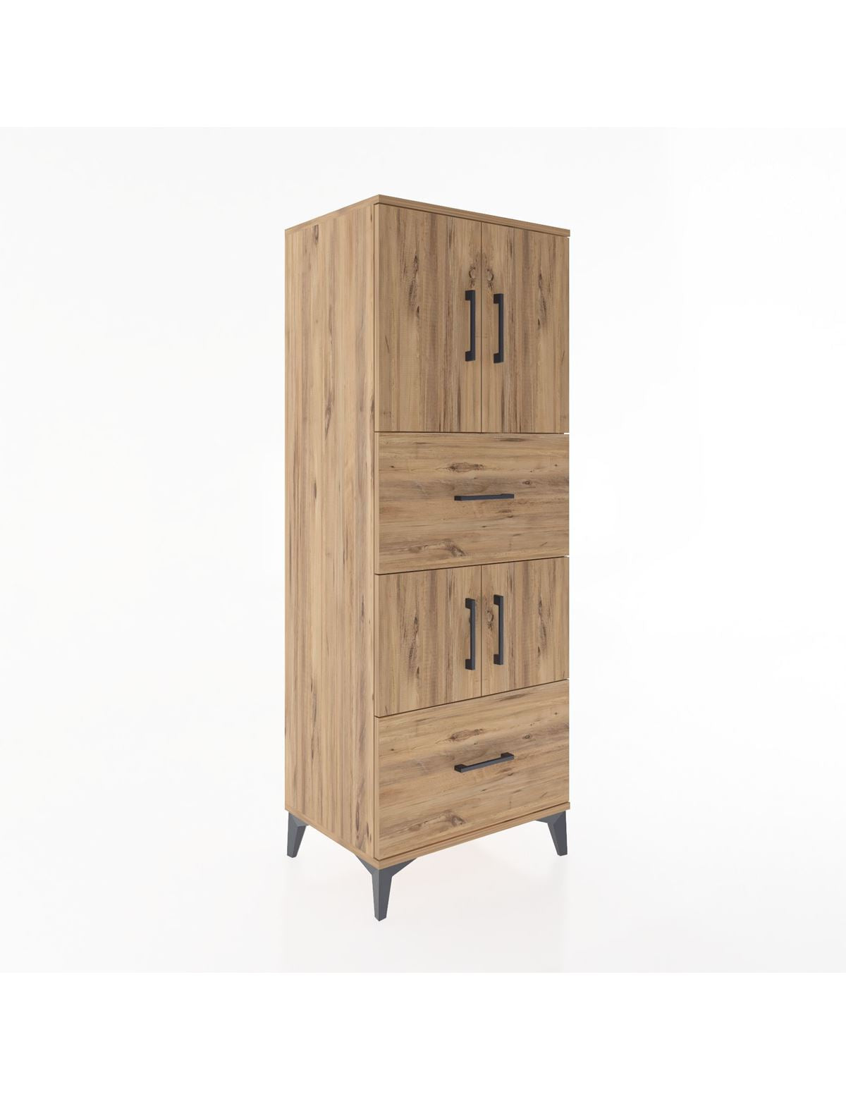 Hyperion Dolap 3 Raflı 2 Çekmeceli 4 Kapaklı 60x44x163 - S53M067V9B