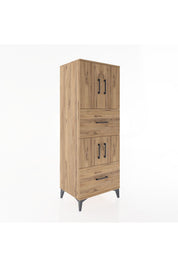 Hyperion Dolap 3 Raflı 2 Çekmeceli 4 Kapaklı 60x44x163 - S53M067V9B