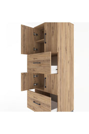 Hyperion Dolap 3 Raflı 2 Çekmeceli 4 Kapaklı 60x44x163 - S53M067V9B