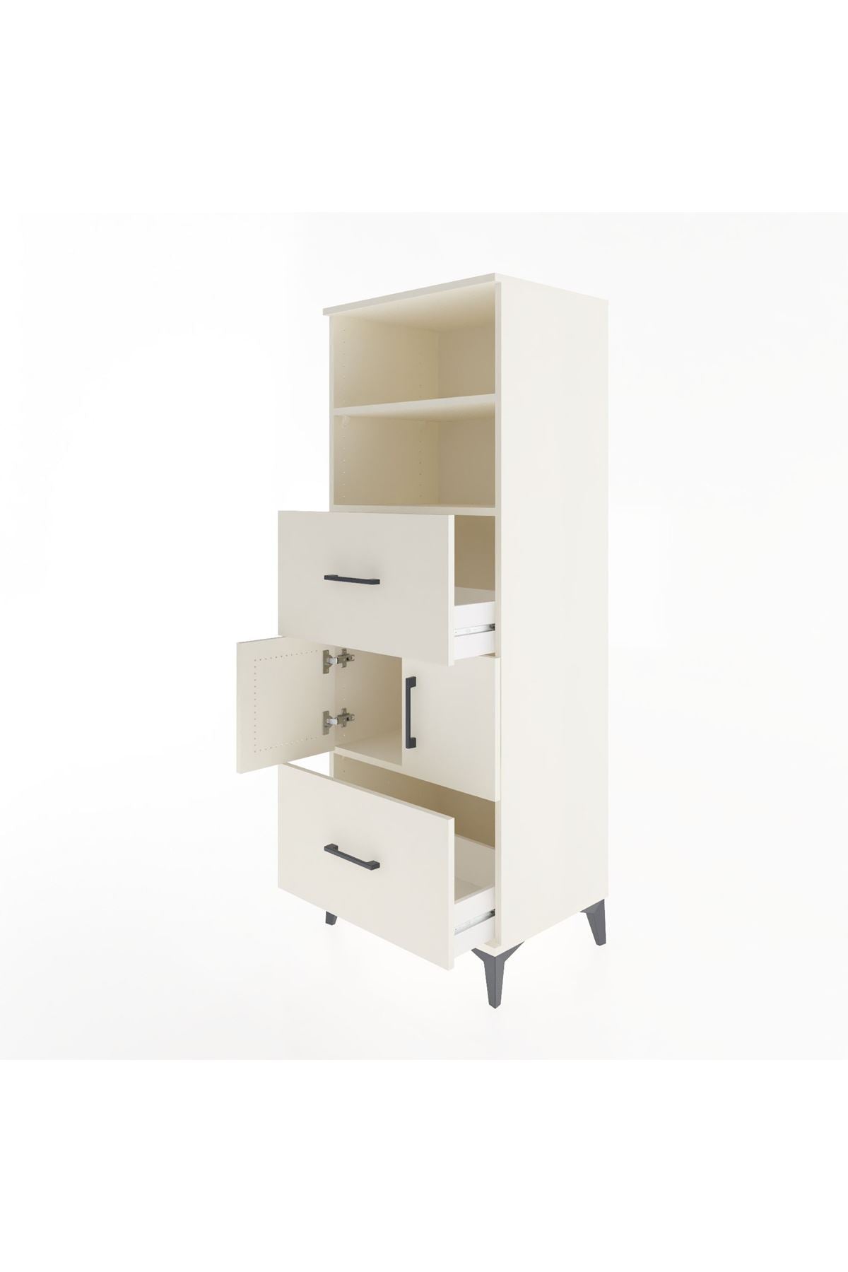 Hyperion Dolap 3 Raflı 2 Çekmeceli 2 Kapaklı 60x44x163 - S53M068V1B