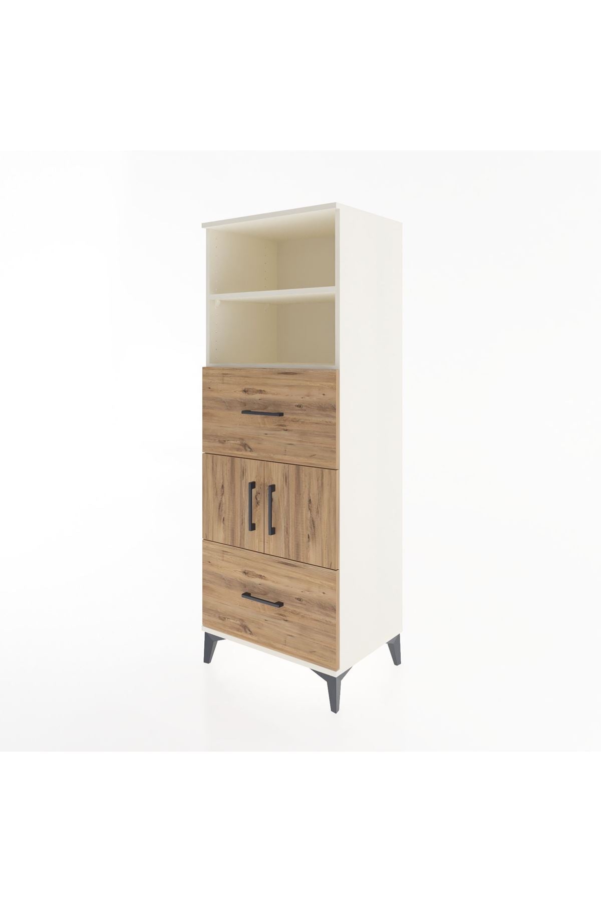 Hyperion Dolap 3 Raflı 2 Çekmeceli 2 Kapaklı 60x44x163 - S53M068V3B