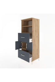 Hyperion Dolap 3 Raflı 2 Çekmeceli 2 Kapaklı 60x44x163 - S53M068V8B