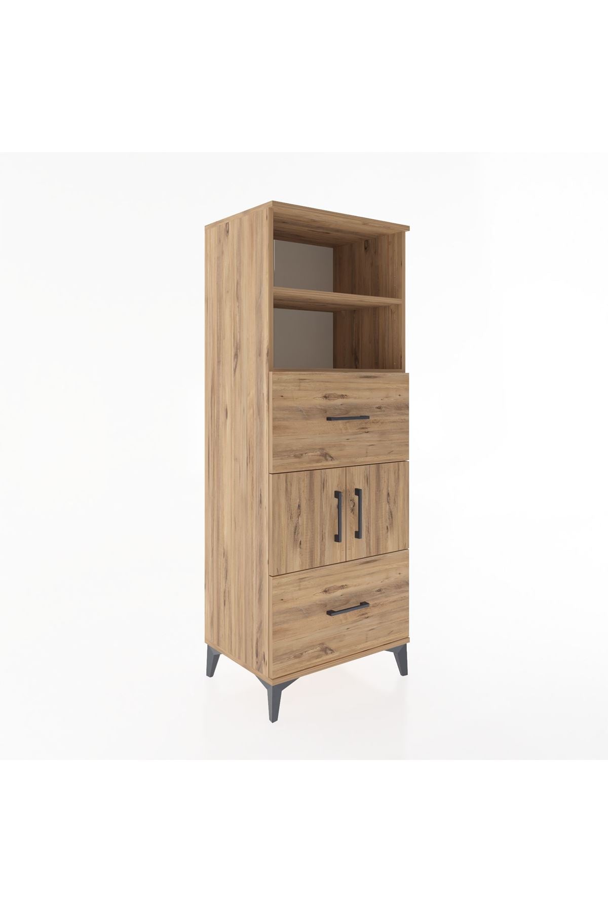 Hyperion Dolap 3 Raflı 2 Çekmeceli 2 Kapaklı 60x44x163 - S53M068V9B