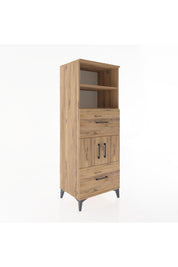 Hyperion Dolap 3 Raflı 2 Çekmeceli 2 Kapaklı 60x44x163 - S53M068V9B