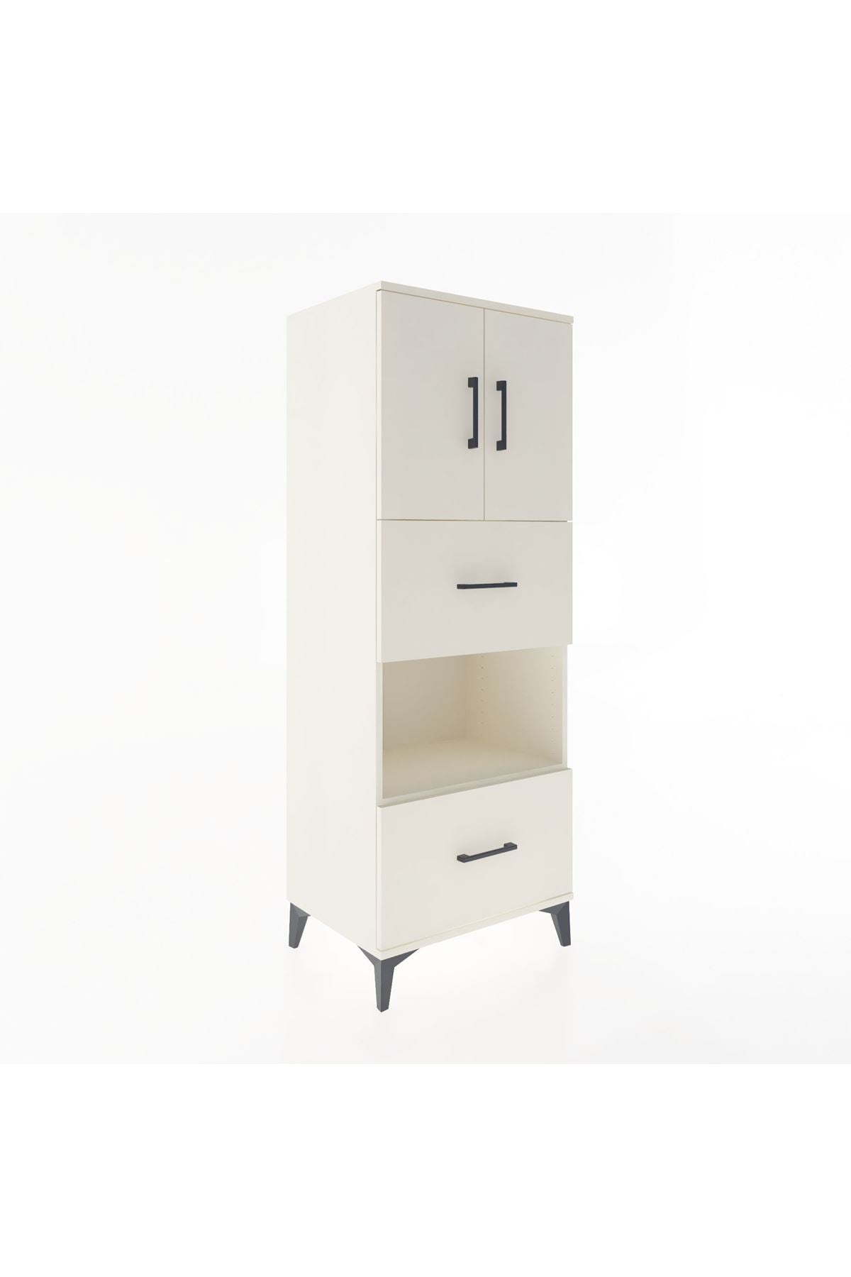 Hyperion Dolap 3 Raflı 2 Çekmeceli 2 Kapaklı 60x44x163 - S53M069V1B