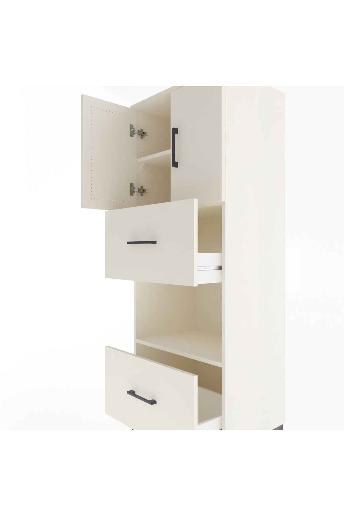 Hyperion Dolap 3 Raflı 2 Çekmeceli 2 Kapaklı 60x44x163 - S53M069V1B