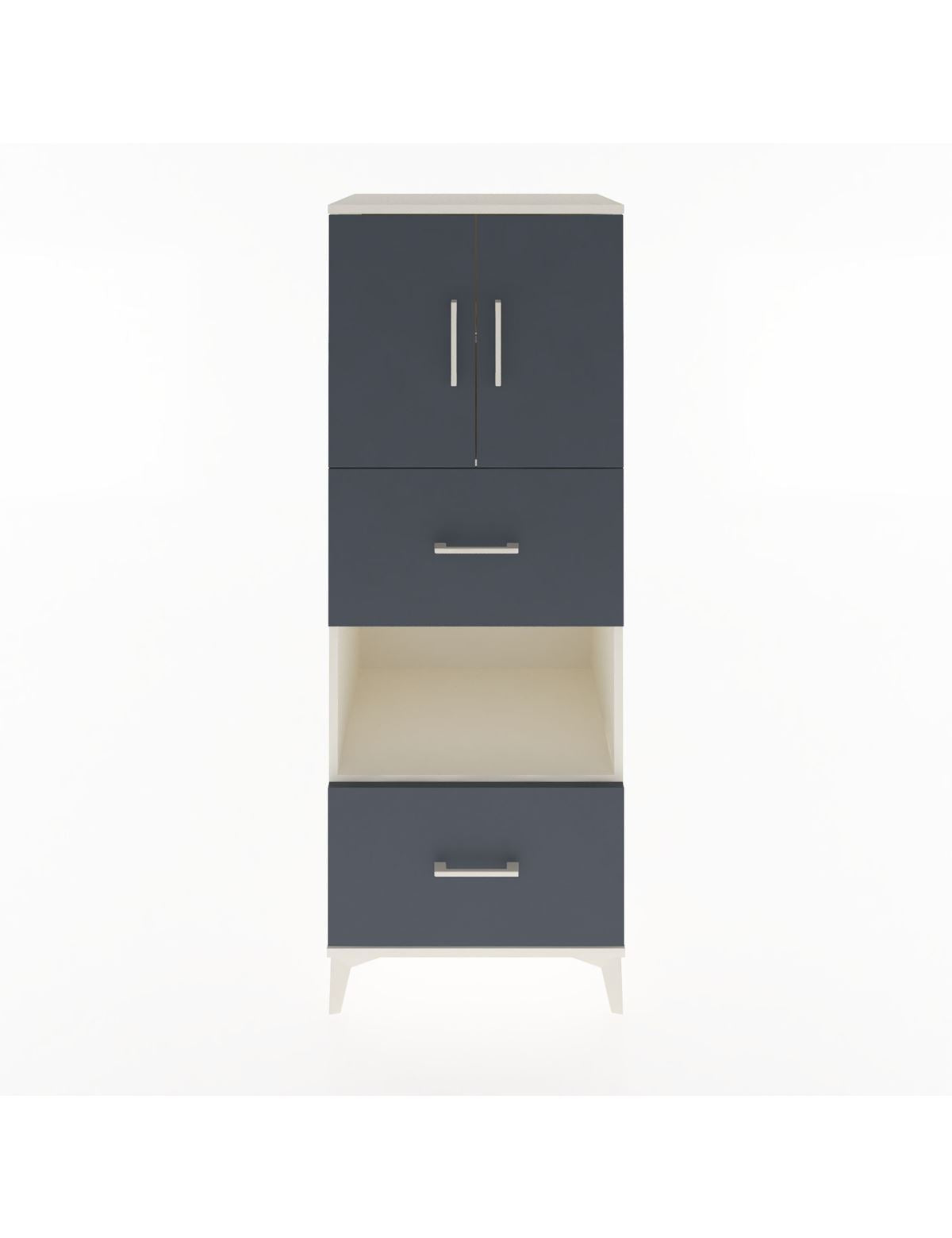 Hyperion Dolap 3 Raflı 2 Çekmeceli 2 Kapaklı 60x44x163 - S53M069V2B