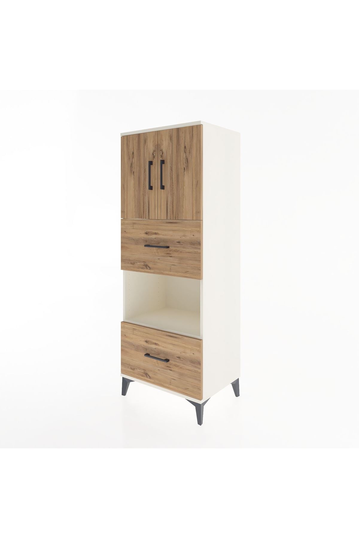 Hyperion Dolap 3 Raflı 2 Çekmeceli 2 Kapaklı 60x44x163 - S53M069V3B