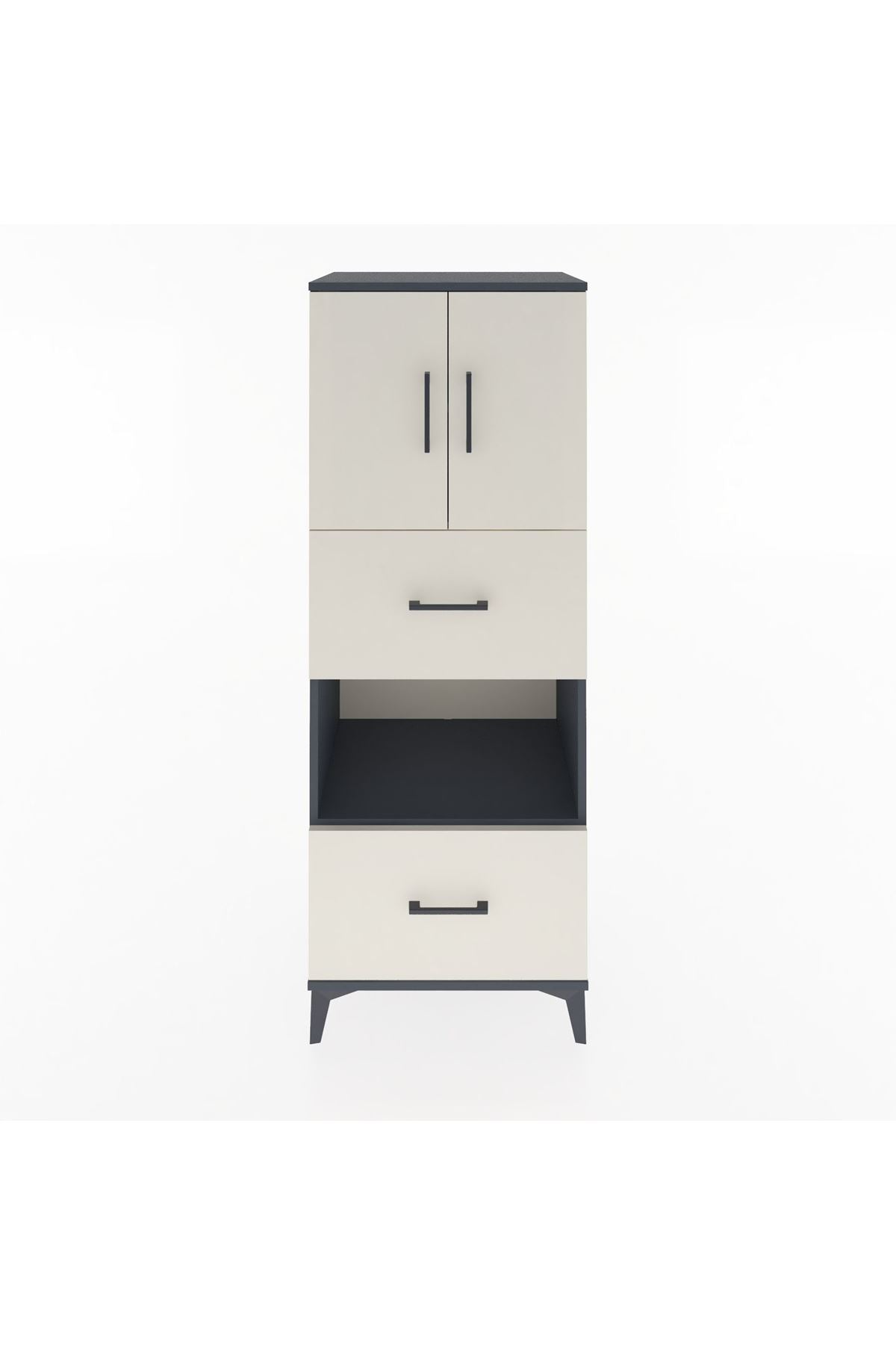 Hyperion Dolap 3 Raflı 2 Çekmeceli 2 Kapaklı 60x44x163 - S53M069V4B