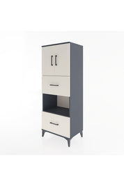 Hyperion Dolap 3 Raflı 2 Çekmeceli 2 Kapaklı 60x44x163 - S53M069V4B
