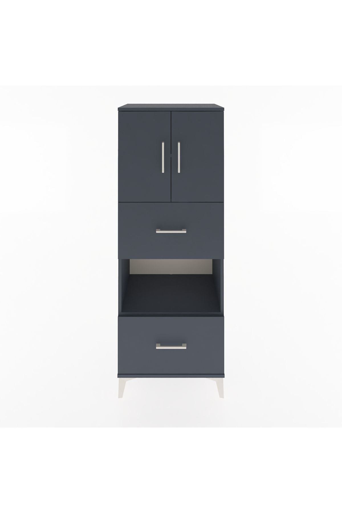 Hyperion Dolap 3 Raflı 2 Çekmeceli 2 Kapaklı 60x44x163 - S53M069V5B