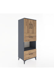 Hyperion Dolap 3 Raflı 2 Çekmeceli 2 Kapaklı 60x44x163 - S53M069V6B