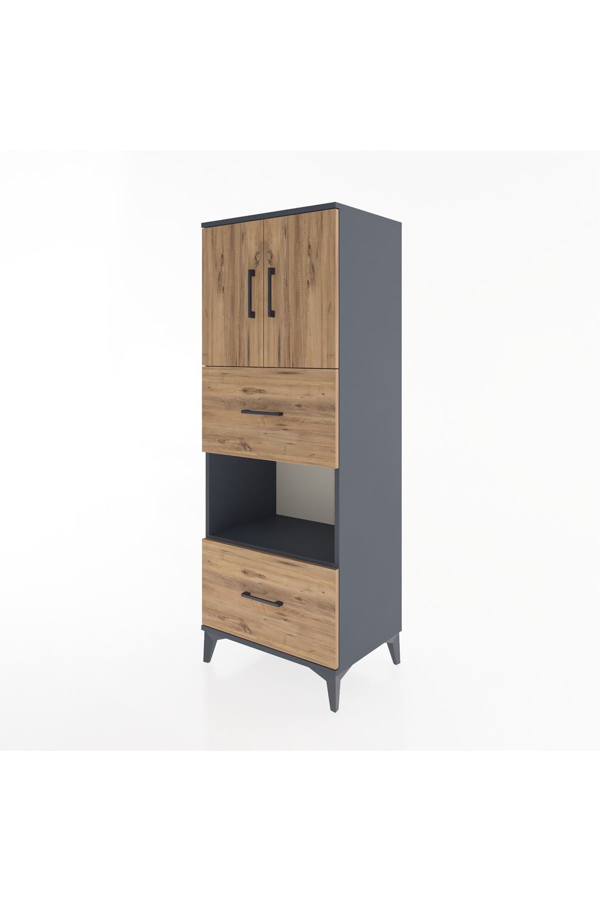 Hyperion Dolap 3 Raflı 2 Çekmeceli 2 Kapaklı 60x44x163 - S53M069V6B