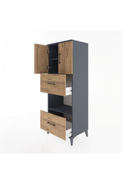 Hyperion Dolap 3 Raflı 2 Çekmeceli 2 Kapaklı 60x44x163 - S53M069V6B