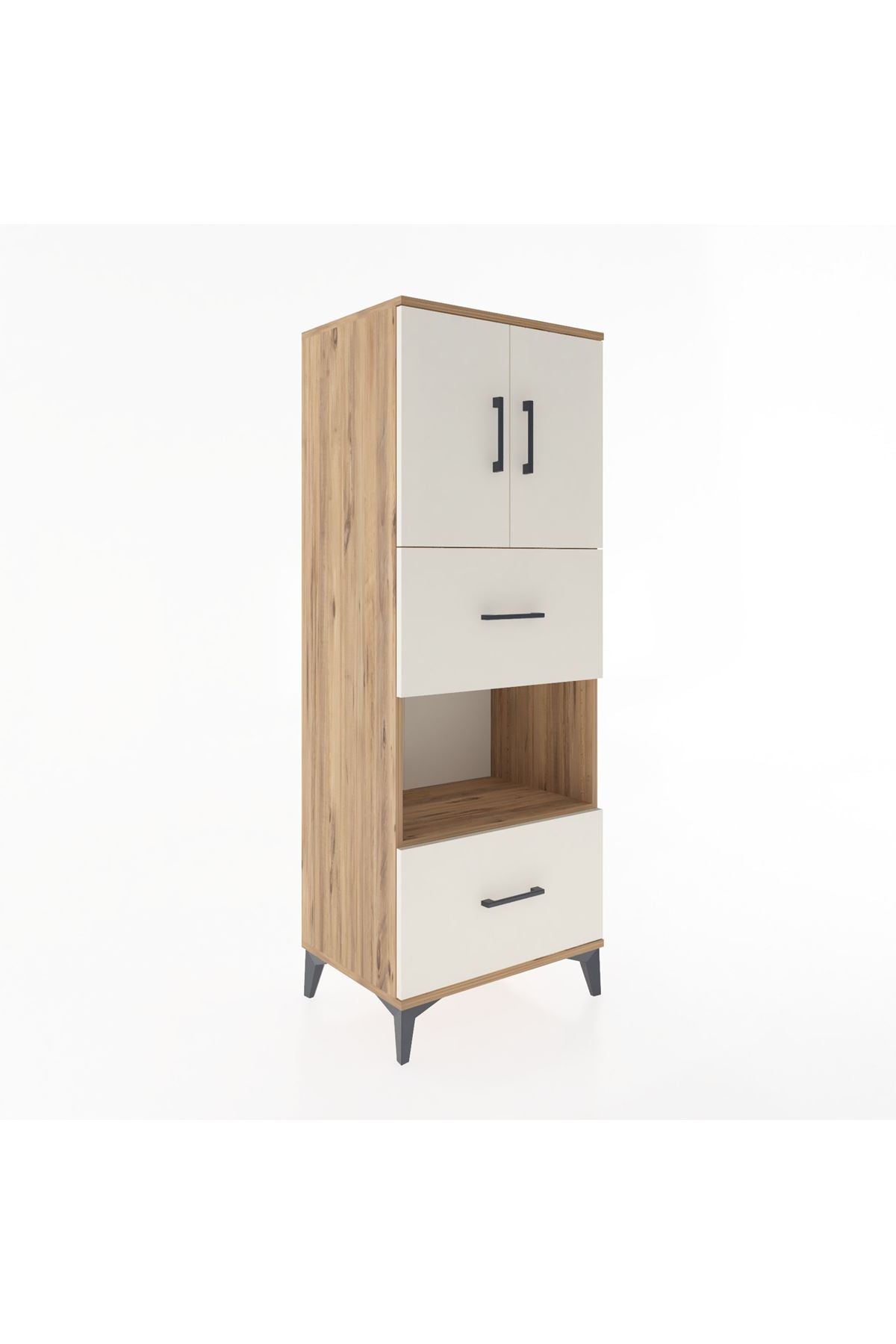 Hyperion Dolap 3 Raflı 2 Çekmeceli 2 Kapaklı 60x44x163 - S53M069V7B
