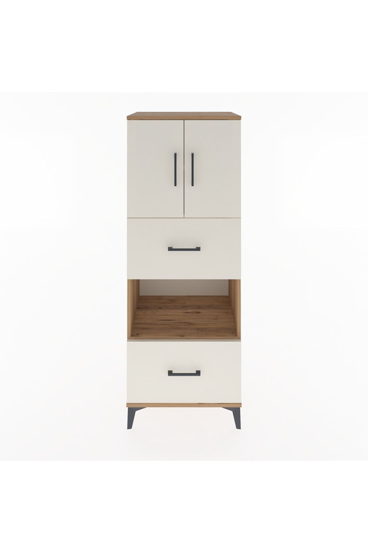 Hyperion Dolap 3 Raflı 2 Çekmeceli 2 Kapaklı 60x44x163 - S53M069V7B