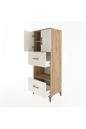 Hyperion Dolap 3 Raflı 2 Çekmeceli 2 Kapaklı 60x44x163 - S53M069V7B