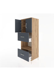 Hyperion Dolap 3 Raflı 2 Çekmeceli 2 Kapaklı 60x44x163 - S53M069V8B